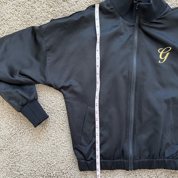 Aritzia Golden By TNA Satin Embroidered Floral Shaul Bomber Jacket - Picture 9 of 14